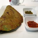 Mung Dal chilla (lentil Spinach crepe)